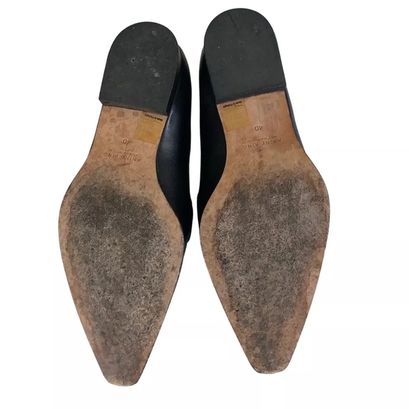 anine bing selma loafer 40 black with gold hardware - Picture 11 of 12